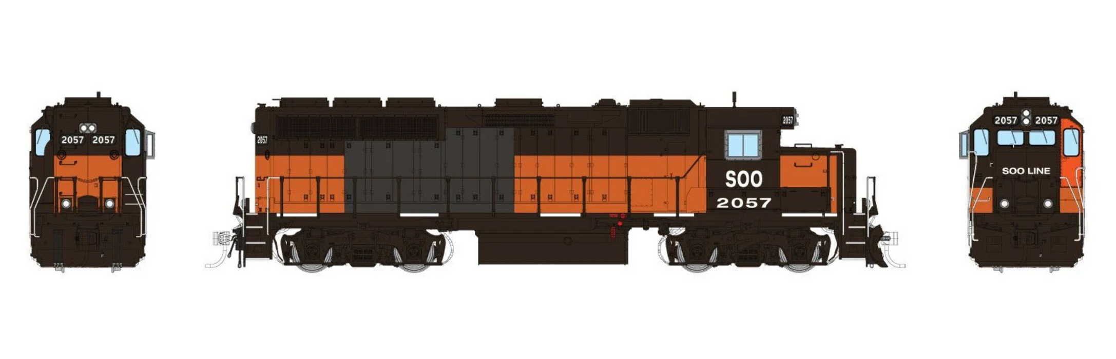 Rapido Trains HO EMD GP40: SOO Line: #2057