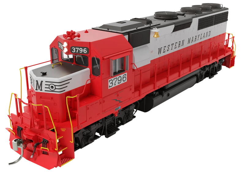 Rapido Trains HO EMD GP40 Western Maryland - Circus Scheme