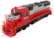Rapido Trains HO EMD GP40 Western Maryland - Circus Scheme