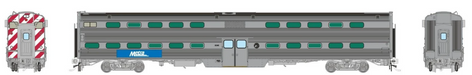 Rapido Trains HO Gallery Commuter Car: Metra - Modern Logo, Dummy Cab with Windows