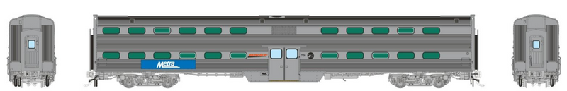 Rapido Trains HO Gallery Commuter Car: Metra - Modern Logo with BNSF Coach