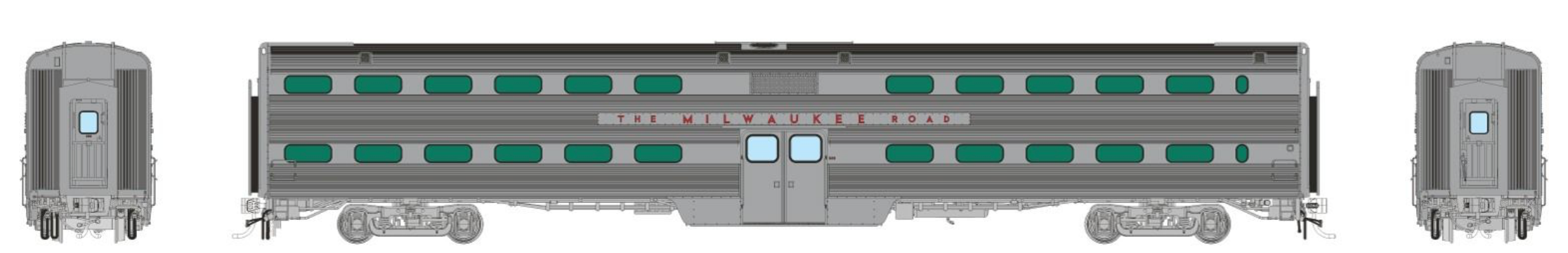 Rapido Trains HO Gallery Commuter Car: Milwaukee Road Coach