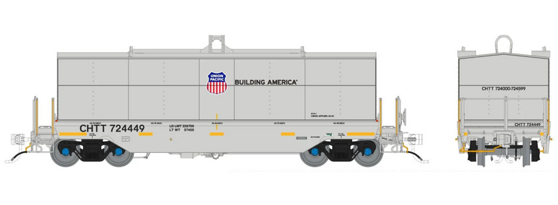 Rapido Trains HO Greenbrier Coil Car: Union Pacific - Gray / UP Logo