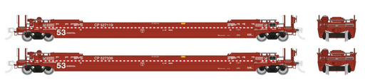 Rapido Trains HO Scale 53' Husky-Stack Well Car 2-Pack CP
