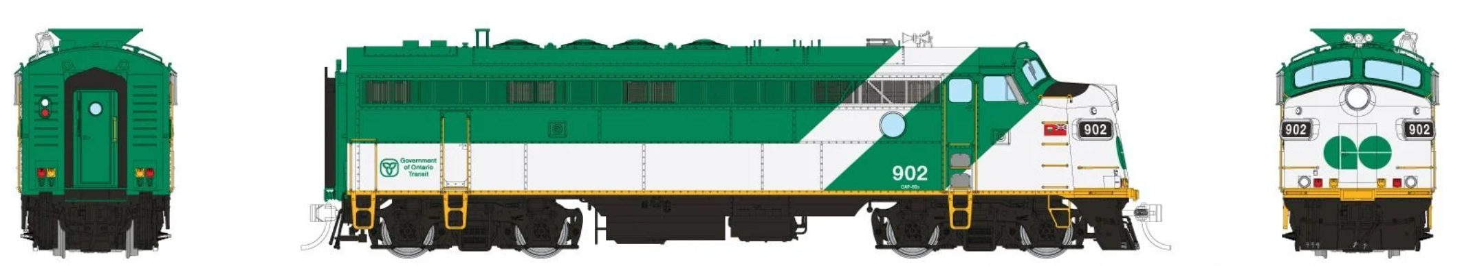 Rapido Trains HO Scale APCU GO "Late Font" 902
