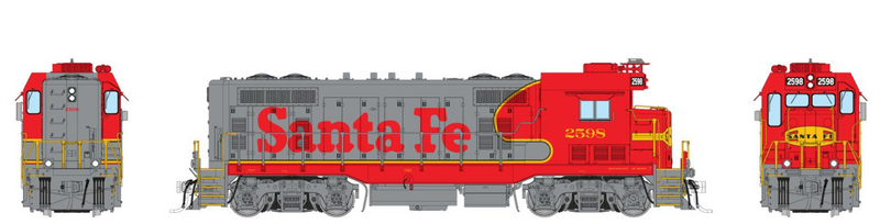 Rapido Trains HO Scale ATSF CF7 with Square Cab Santa Fe "Warbonnet" ATSF 2598
