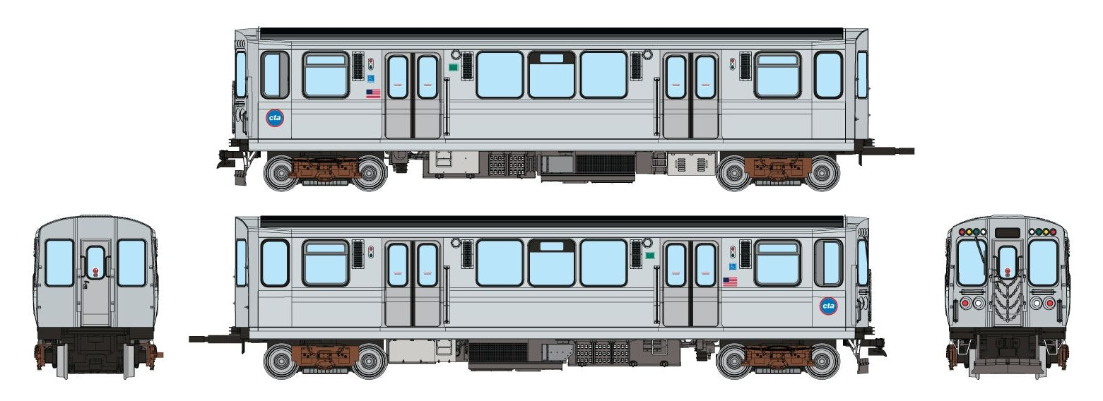 Rapido Trains HO Scale CTA 2600-series L: Circle Logo Scheme