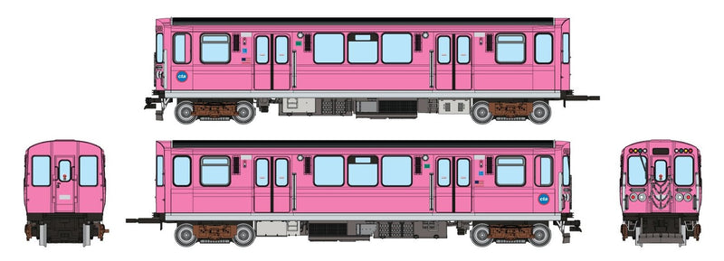 Rapido Trains HO Scale CTA 2600-series L: Pink Line Promotional Scheme
