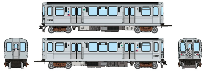 Rapido Trains HO Scale CTA 2600-series L: Speedlines Logo Scheme