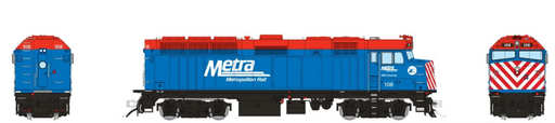Rapido Trains HO Scale EMD F40PH Metra - Blue Scheme
