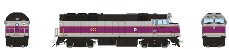 Rapido Trains HO Scale EMD F40PH with Ditchlights MBTA - Simplified