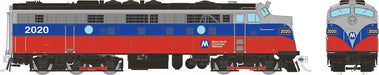 Rapido Trains HO Scale EMD FL9: Metro North - Red & Blue: #2020