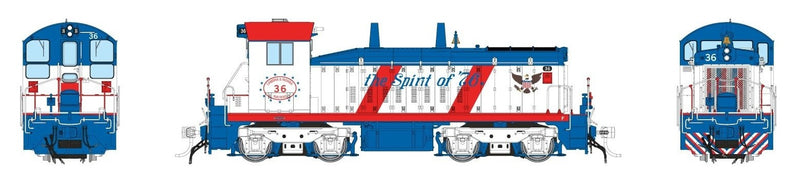 Rapido Trains HO Scale EMD SW9: Cambria & Indiana - Bicentennial Scheme: #36