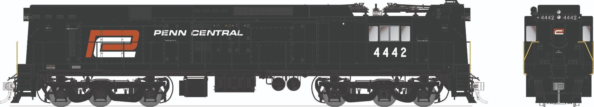 Rapido Trains HO Scale GE E44a Electric Penn Central "Red P" PC 4442