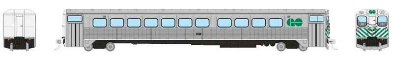 Rapido Trains HO Scale H-S Commuter Cab Coach GO Transit