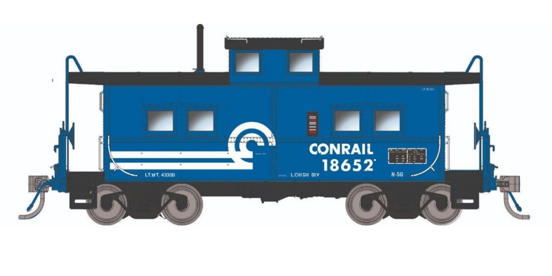 Rapido Trains HO Scale Northeastern Style Caboose (Porthole Windows) Conrail CR