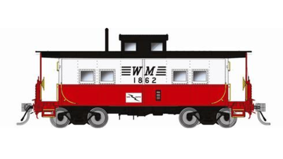 Rapido Trains HO Scale Northeastern Style Steel Caboose Western Maryland "Circus Scheme" WM