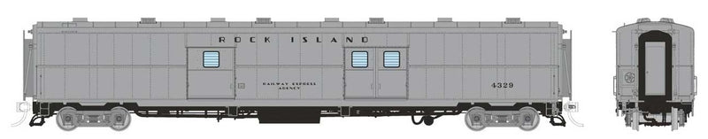 Rapido Trains HO Scale PC&F Economy Baggage Rock Island