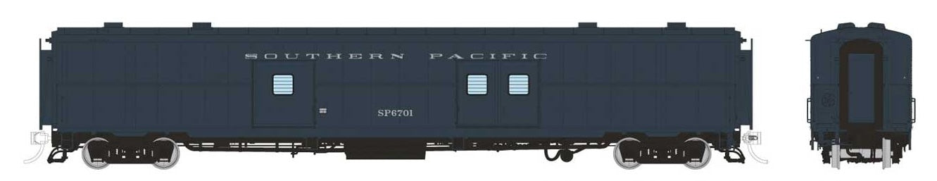 Rapido Trains HO Scale PC&F Economy Baggage Southern Pacific Baggage/Express (Early Doors)