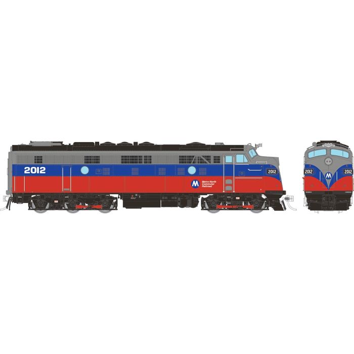 Rapido Trains HO Scale Rebuilt FL9: Metro North - Red & Blue: #2012