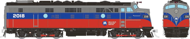 Rapido Trains HO Scale Rebuilt FL9: Metro North - Red & Blue: #2018