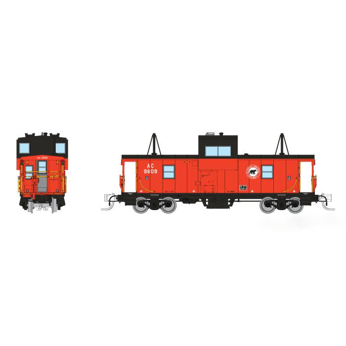 Rapido Trains N Scale Angus Shops Wide Vision Caboose Algoma Central with Lights