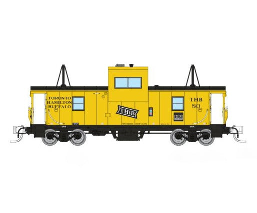 Rapido Trains N Scale Angus Shops Wide Vision Caboose TH&B with Lights