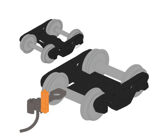 Rapido Trains Rapido Bits: HO Track-Powered EOT Flasher + Trucks: Orange