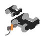 Rapido Trains Rapido Bits: HO Track-Powered EOT Flasher + Trucks: Orange