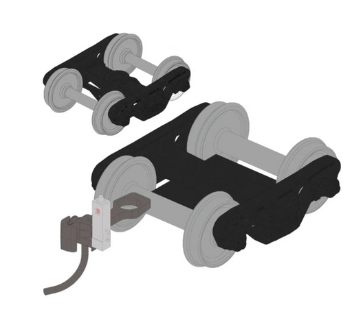 Rapido Trains Rapido Bits: HO Track-Powered EOT Flasher + Trucks: Silver