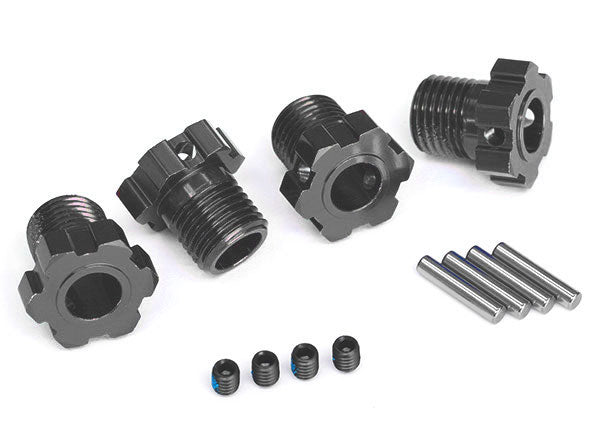 Traxxas 8654G Gray Anodized Splined 17mm Wheel Hubs (4 Pack)