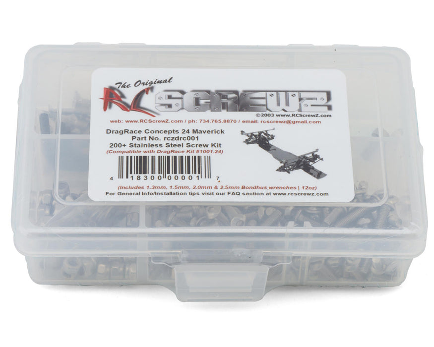RC Screwz RCZDRC001 DragRace Concepts 24 Maverick Outlaw Stainless Steel Screws Kit