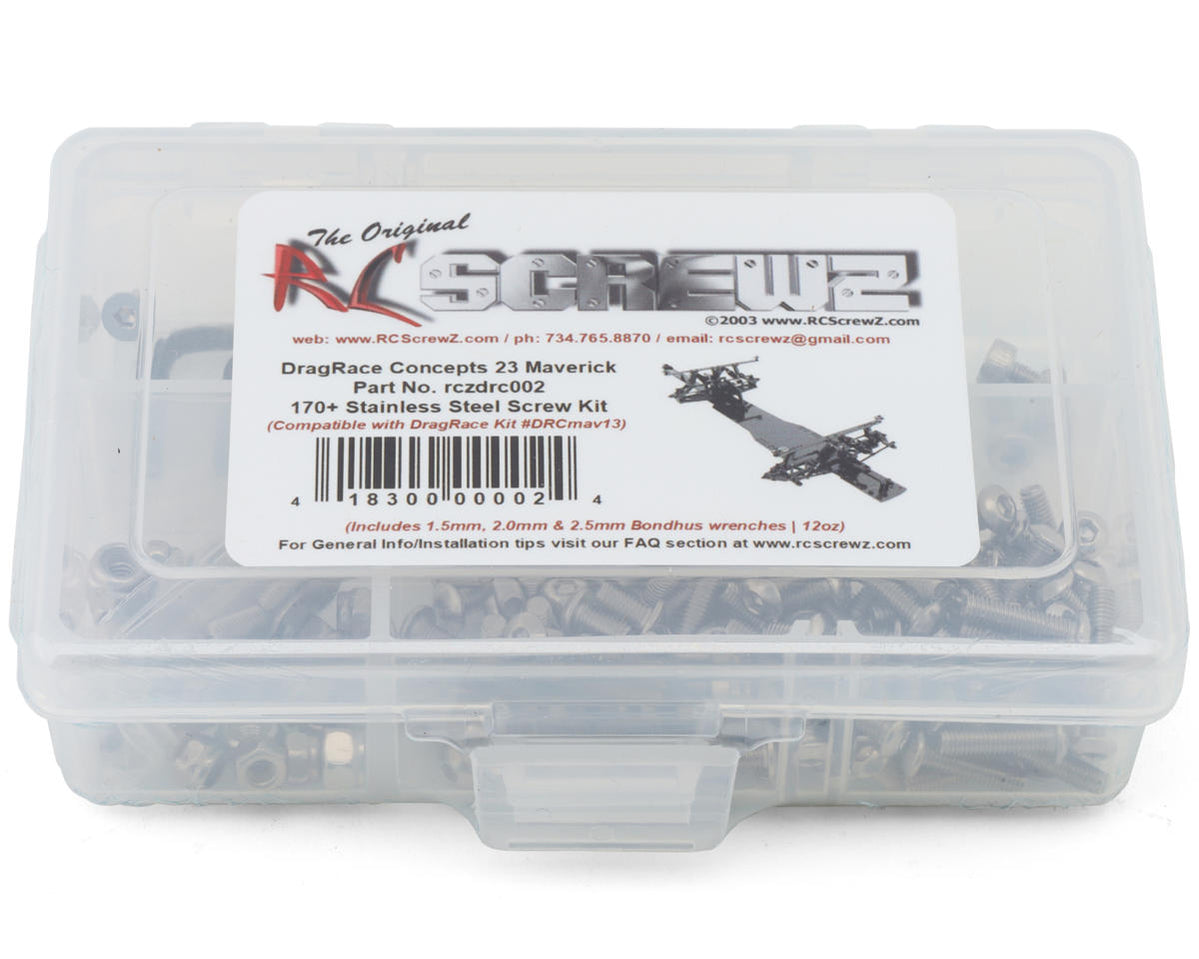 RC Screwz RCZDRC002 DragRace Concepts 23 Maverick Stainless Steel Scre ...
