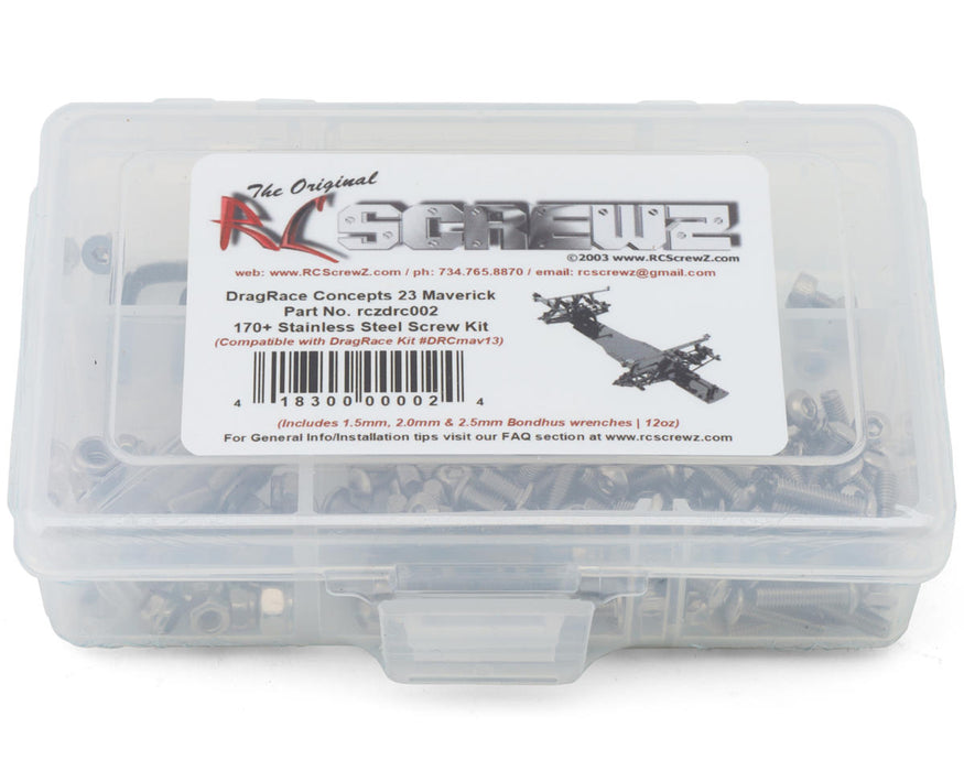 RC Screwz RCZDRC002 DragRace Concepts 23 Maverick Stainless Steel Screws Kit