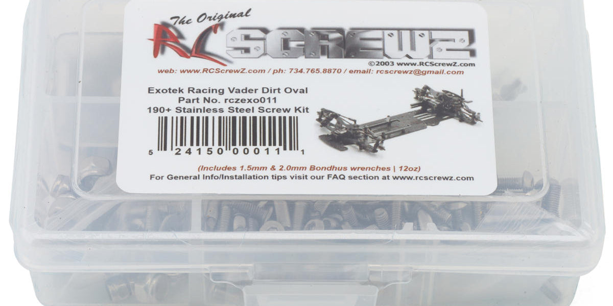 RC Screwz RCZEXO011 Exotek Vader Sprint Dirt Oval Stainless Steel Scre ...