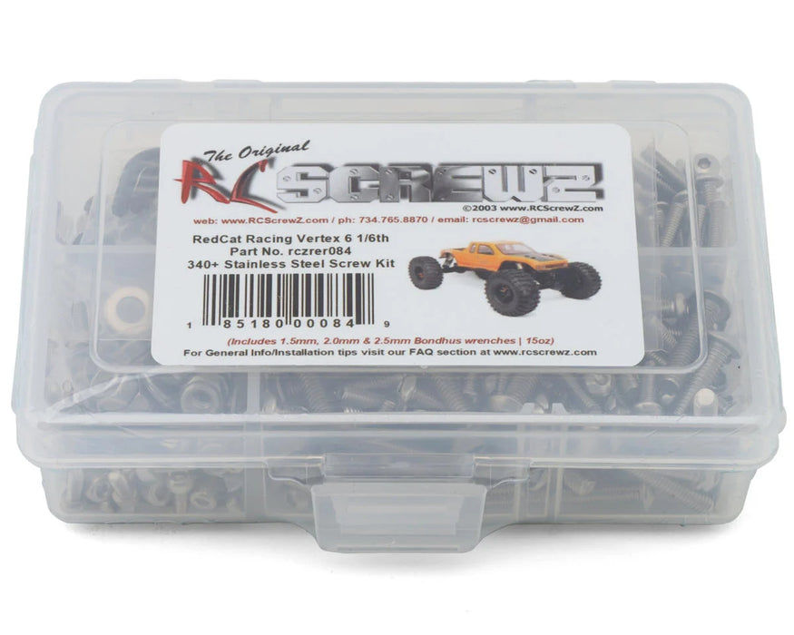 RC Screwz RCZRER084 Redcat Vertex-6 Stainless Steel Screws Kit