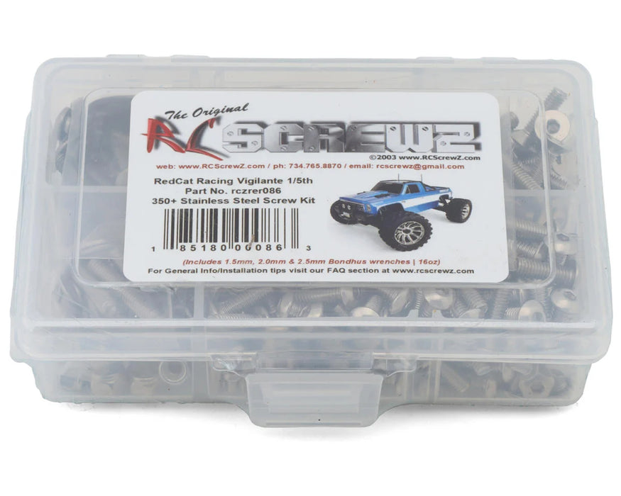 RC Screwz RCZRER086 Redcat Vigilante 8S Stainless Steel Screws Kit