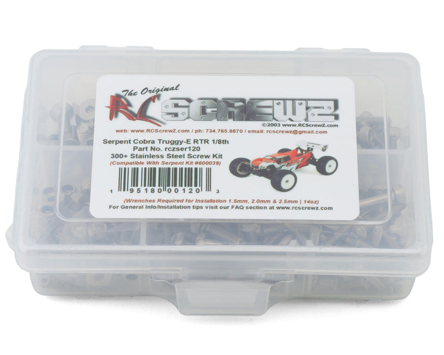 RC Screwz RCZSER120 Serpent S811T-E "Cobra E" 1/8 4WD Truggy Stainless Steel Screw Kit