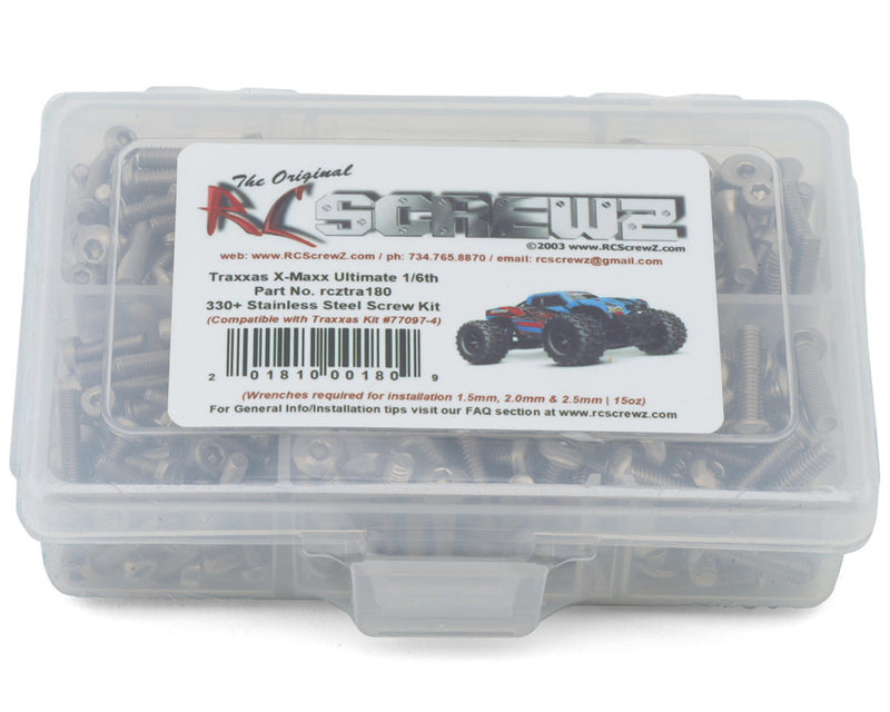 RC Screwz RCZTRA180 Stainless Steel Screw Kit for Traxxas® X-Maxx® Ultimate 1/6 Monster