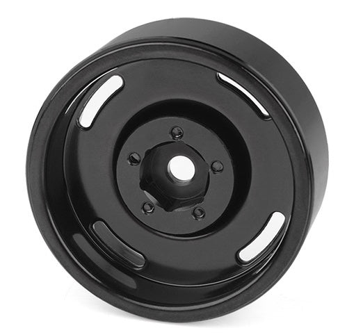 RC4WD Z-W0136 Black Landies Vintage Stamped Steel Beadlock Wheels
