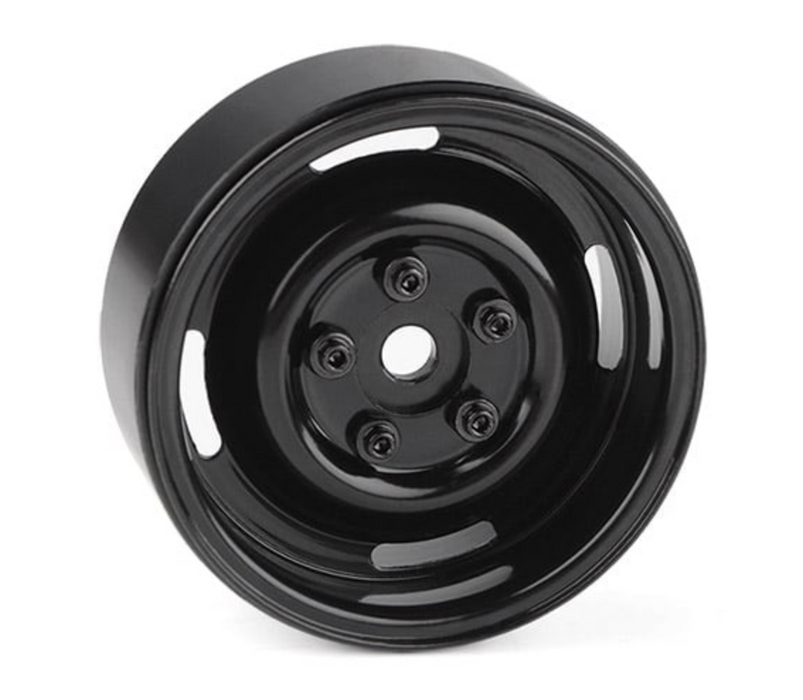 RC4WD Z-W0136 Black Landies Vintage Stamped Steel Beadlock Wheels