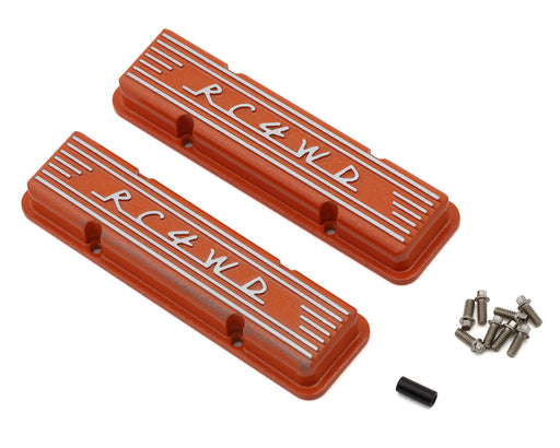 RC4WD Z-S0317 Orange Scale V8 Engine Aluminum Valve Cover (2 Pack)