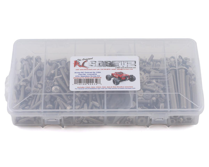 RC Screwz RCZARA034 Arrma Outcast 8S Stainless Steel Screw Kit