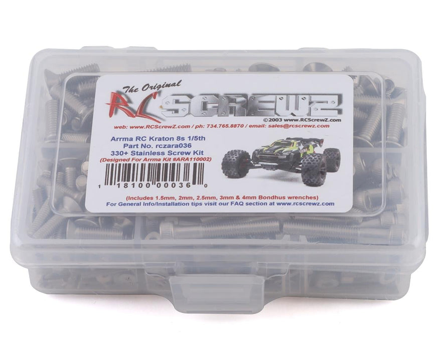 RC Screwz RCZARA036 Arrma Kraton 8S Stainless Steel Screw Kit