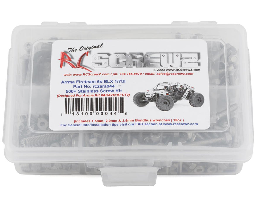 RC Screwz RCZARA044 Arrma Fireteam 6S BLX Stainless Steel Screw Kit