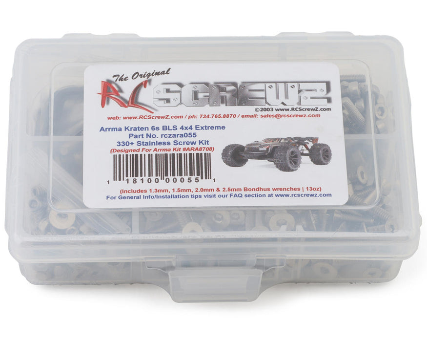 RC Screwz RCZARA055 Arrma Kraton 6S BLX Extreme Bash Stainless Steel Screw Kit