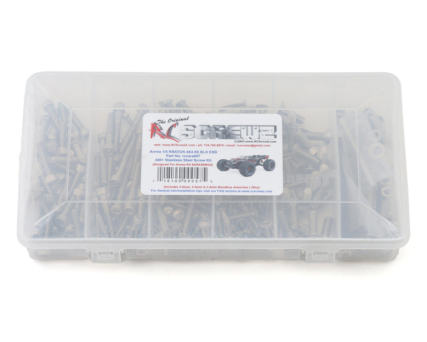 RC Screwz RCZARA057 Arrma Kraton 8S BLX EXB 1/5 4x4 Stainless Steel Screw Kit