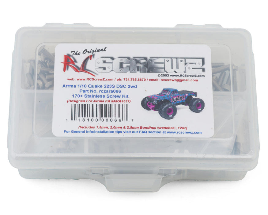 RC Screwz RCZARA066 Arrma® 1/10 Quake 223S 2WD Stainless Steel Screw Kit
