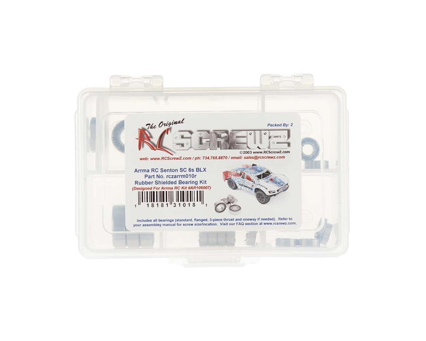 RC Screwz RCZARA010R Arrma Senton 6S BLX Rubber Shielded Bearing Kit