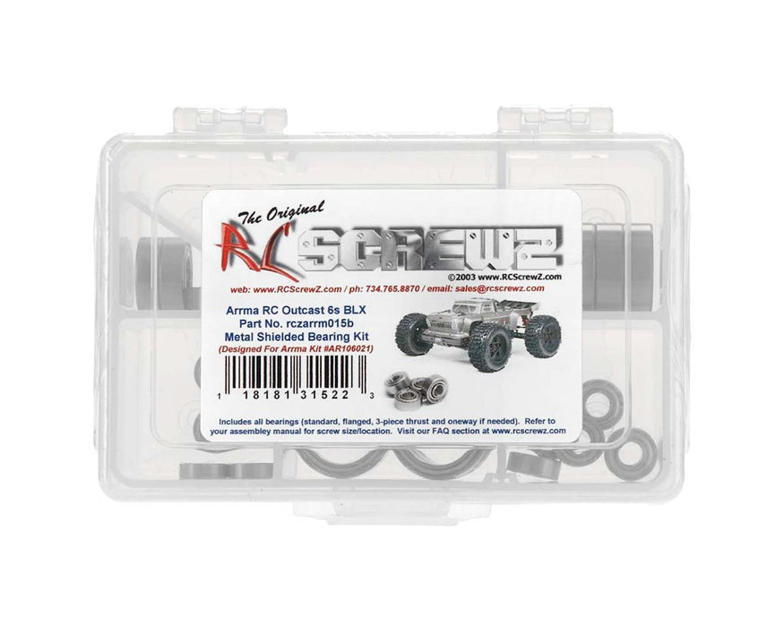 RC Screwz RCZARA015B Arrma Outcast 6S BLX Metal Shielded Bearing Kit